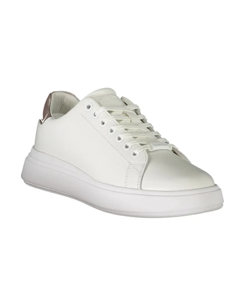 Calvin Klein Leather Sneaker — White White