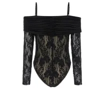 Women's Black Polyamide Bodysuit Clothing