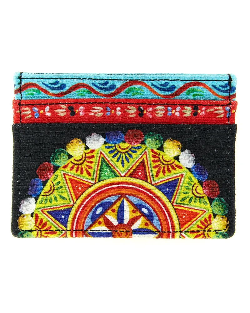 Dolce & Gabbana Women's Multicolor Cotton Cardholder Accessory Multicolor