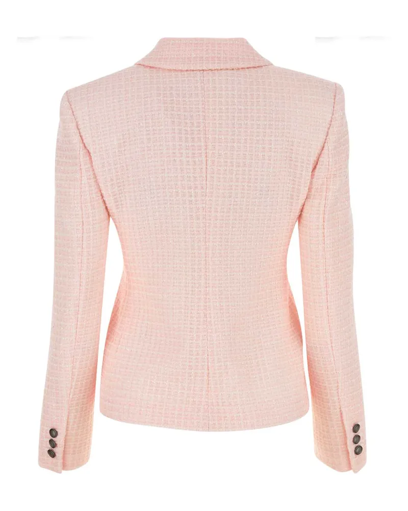 Alessandra Rich Women's Textured Nylon Blazer Pink Polyester Blazers Pink