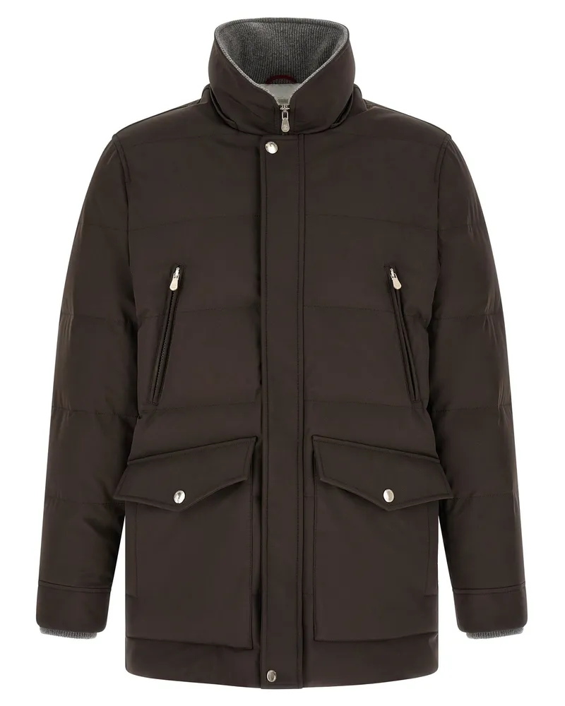 Brunello Cucinelli Quilted Down Parka — Black Black