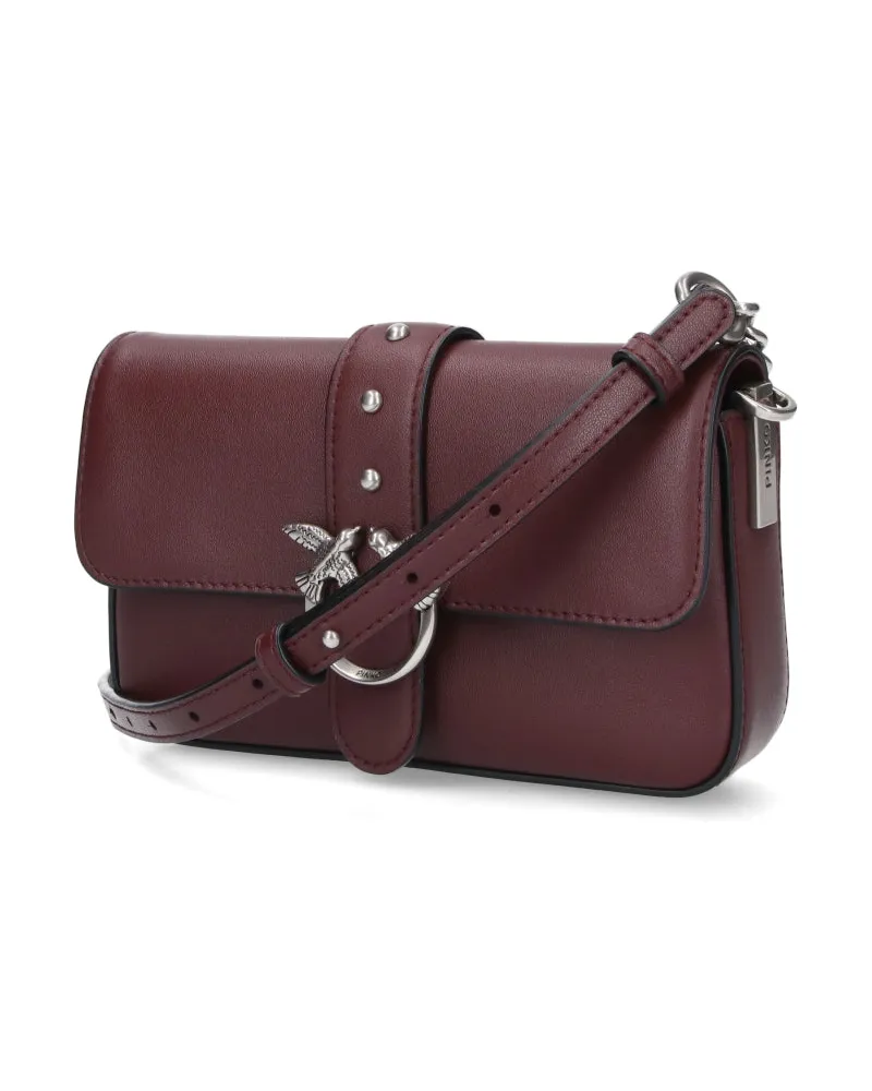Pinko Women's Bags Red Leather Burgundy