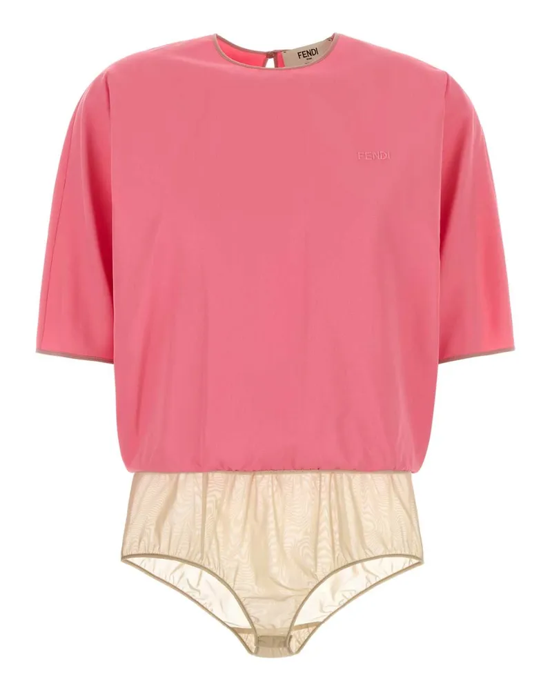 Fendi Viscose Blend Bodysuit — Pink Pink