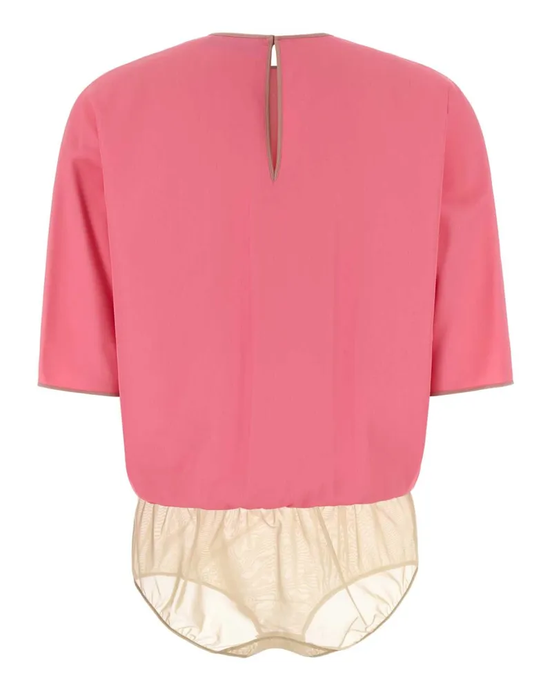 Fendi Viscose Blend Bodysuit — Pink Pink