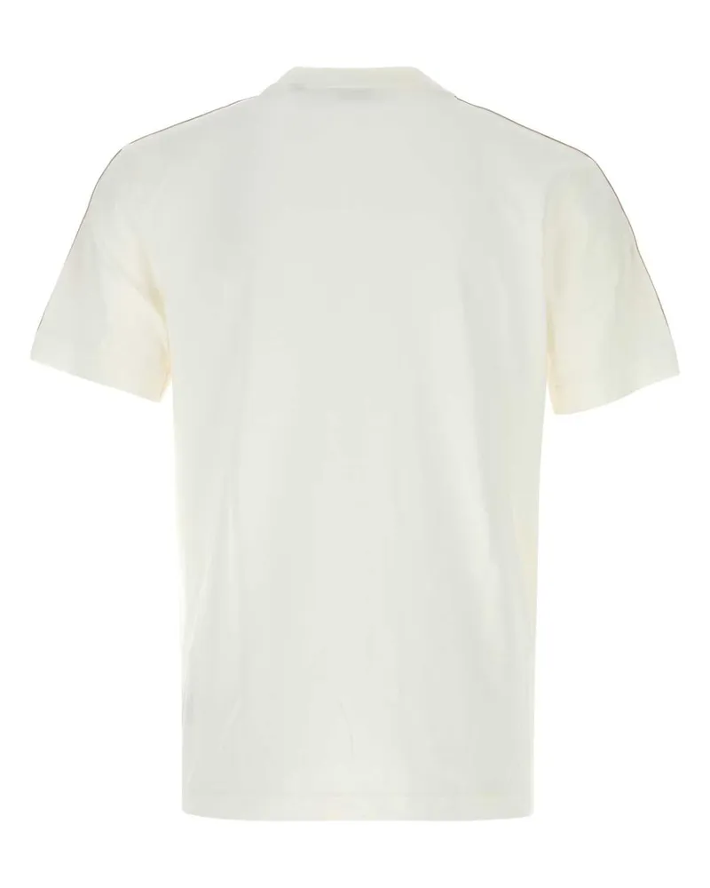 Burberry Men White Cotton T-Shirt Chalk Exterior Exterior: T-shirts And Polos White