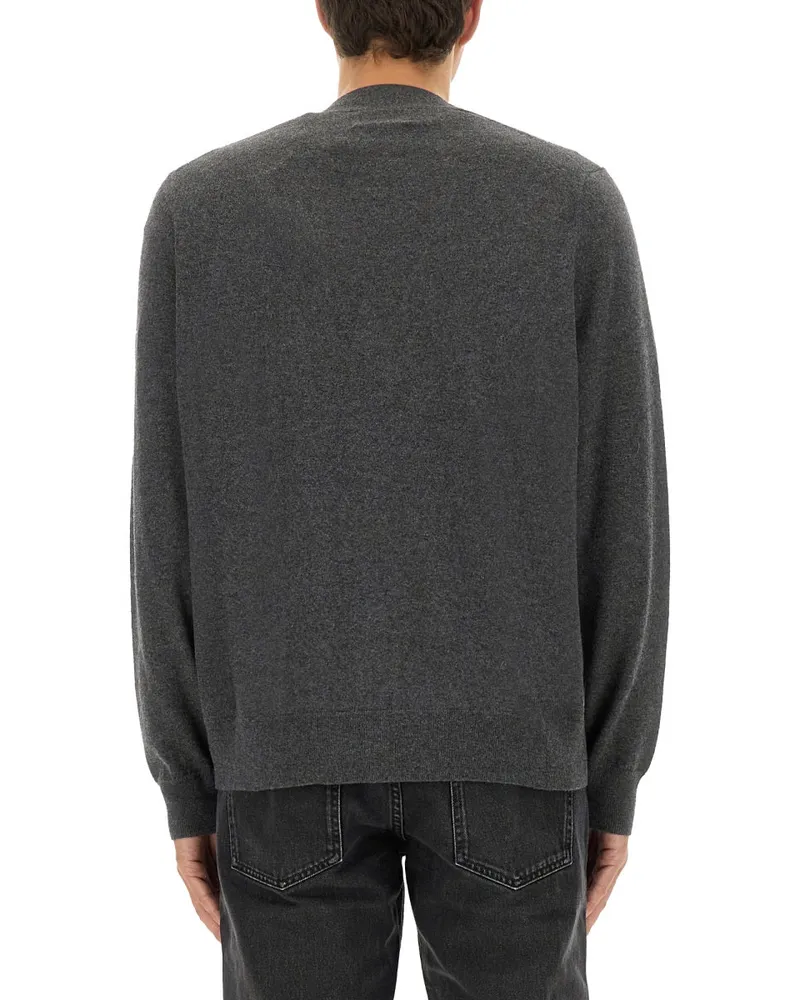 Isabel Marant Logo Cotton-Wool Blend Cardigan — Gray Gray