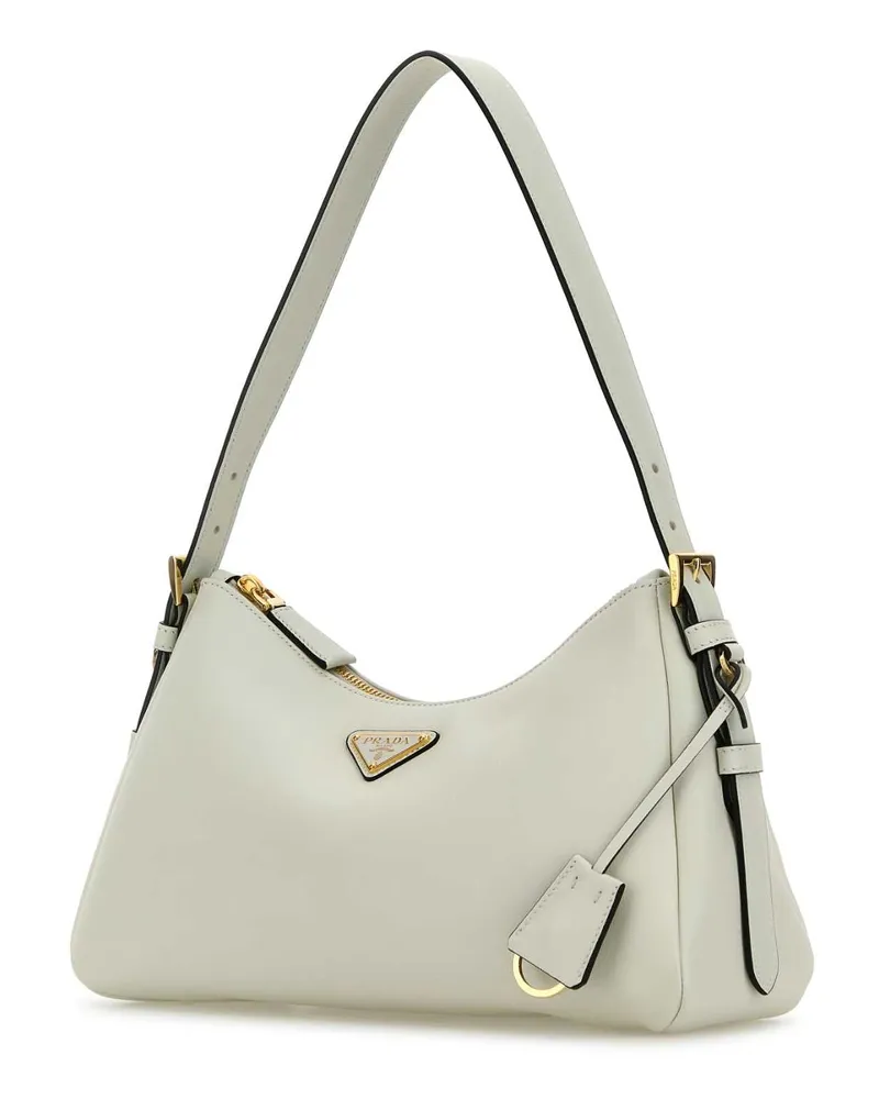 Prada Women's White Leather Medium Aimã©e Shoulder Bag Bianco N Borse A Mano White