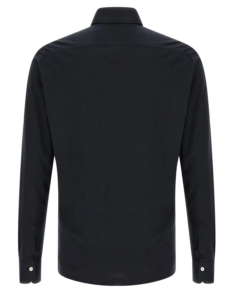 Kiton Positano Polo Shirt — Black Black
