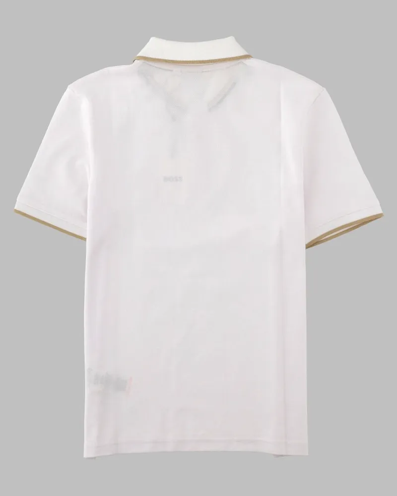 HUGO BOSS Logo Patch Polo Shirt — White White