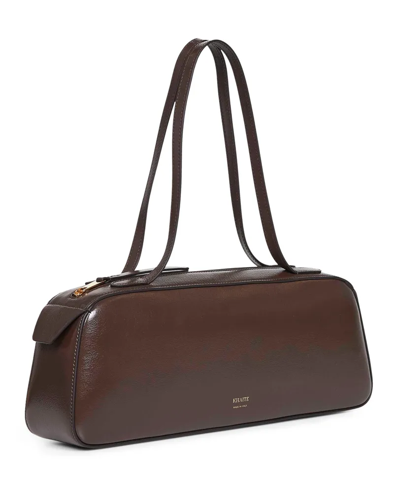KHAITE Women's Chestnut Simona Shoulder Bag Calf Leather Handbags Hand Brown