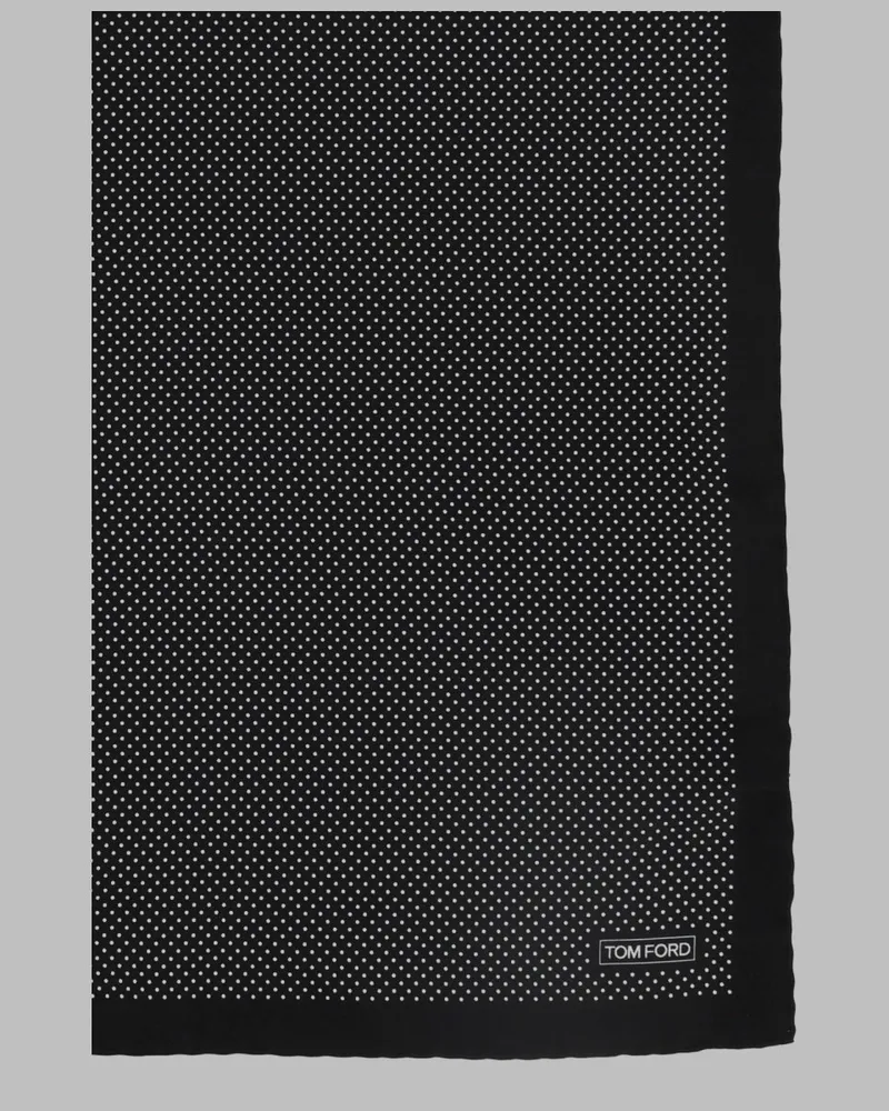 Tom Ford Silk Pocket Square — Black Black