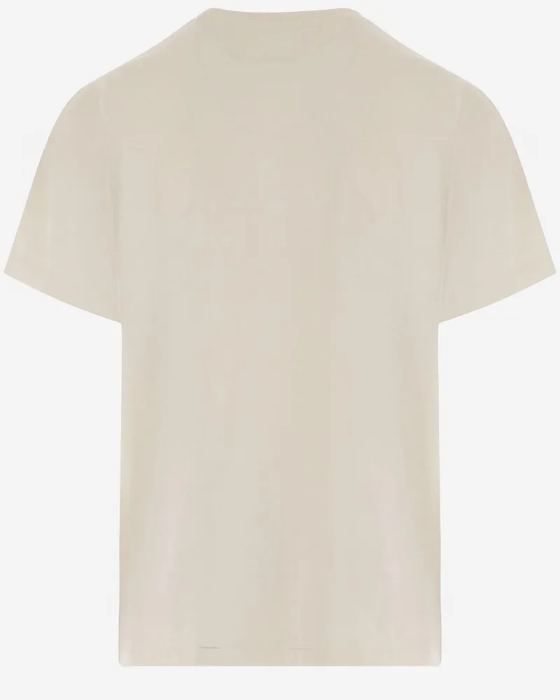 J.W.Anderson Contrasting Logo Print T-Shirt — Beige Beige