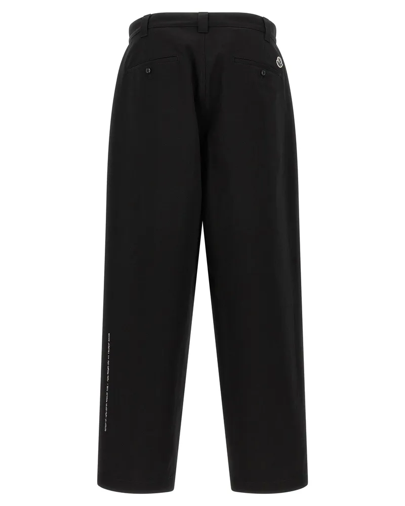 Moncler Cotton Gabardine Trousers — Black Black