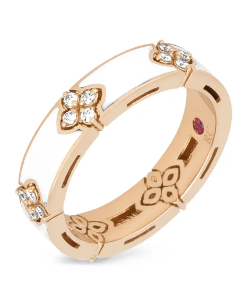 Roberto Coin Women's 18kt Rose Gold Diamonds Ring Aw26 W Rose