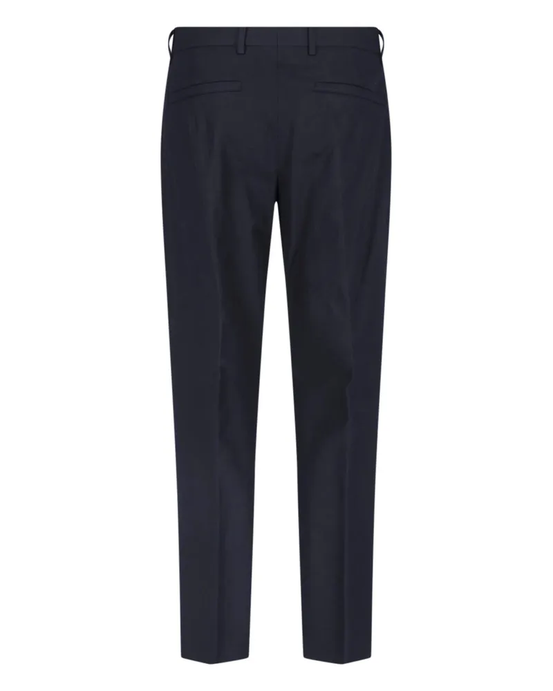 Ermenegildo Zegna Men's Trousers Blue Cotton Navy