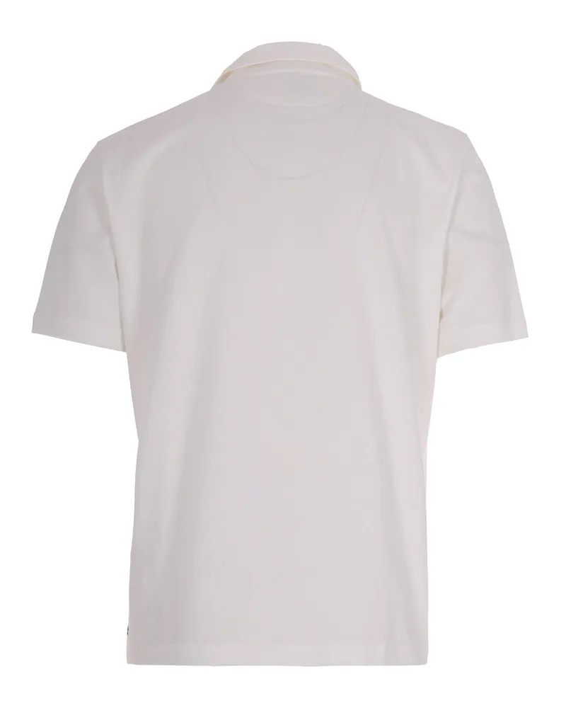 Eleventy Men Short-Sleeve Polo Shirt White Cotton T-shirts And Polos White