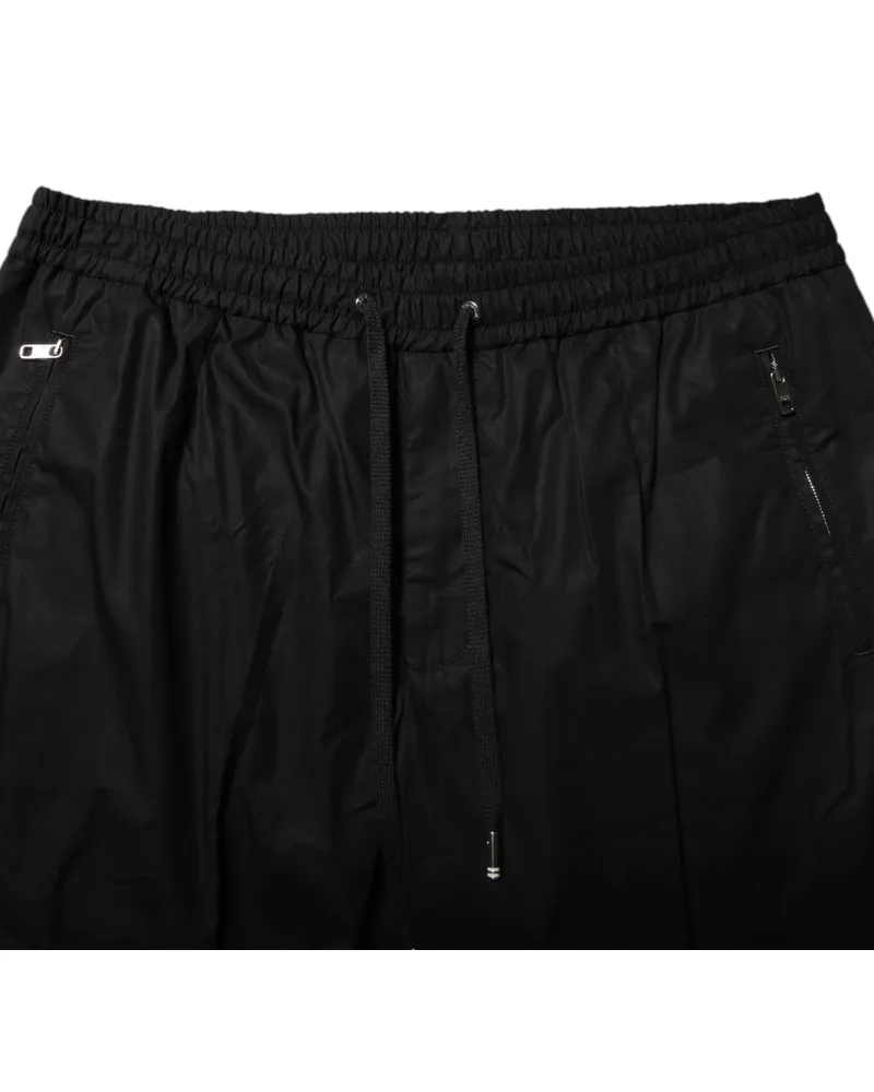 Dolce & Gabbana Cotton Logo Tape Joggers — Black Black