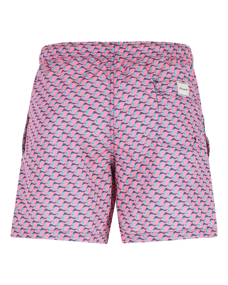 Drumohr  Geometric Printed Nylon Swim Shorts — Pink Pink