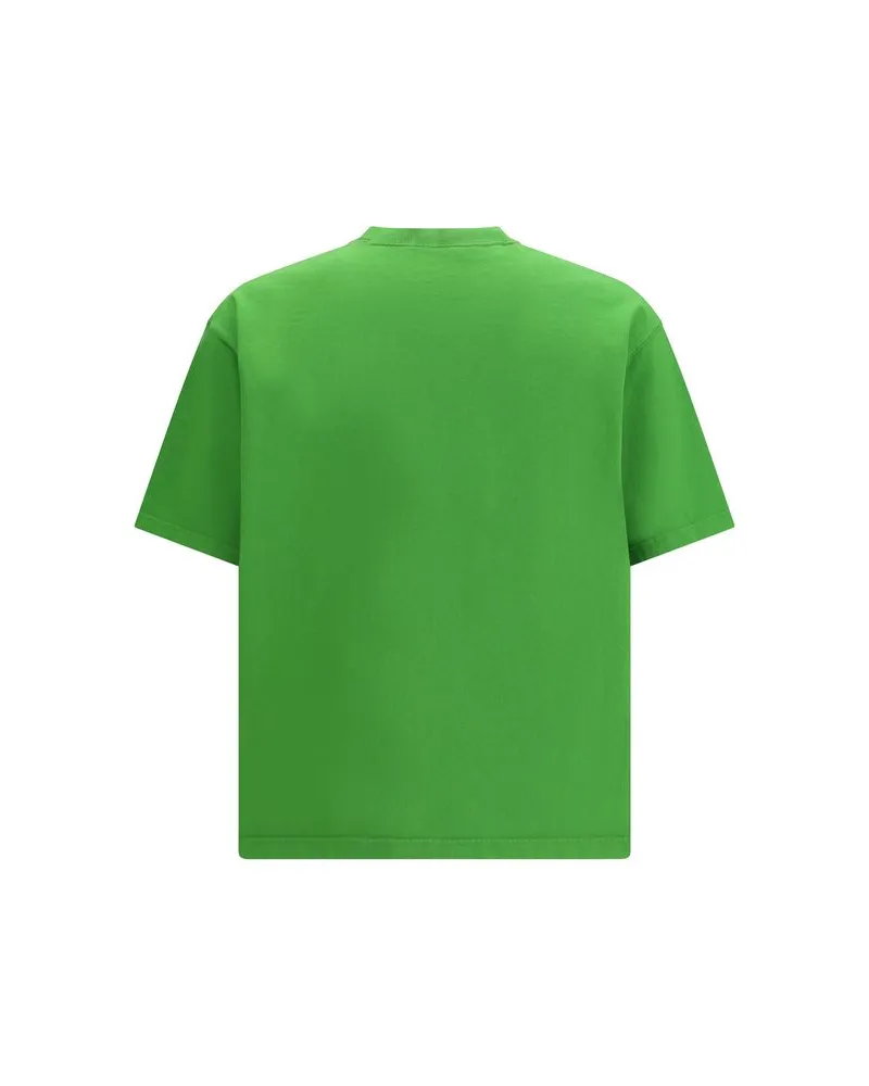 Prada Men Bicolor Cotton T-Shirt Green