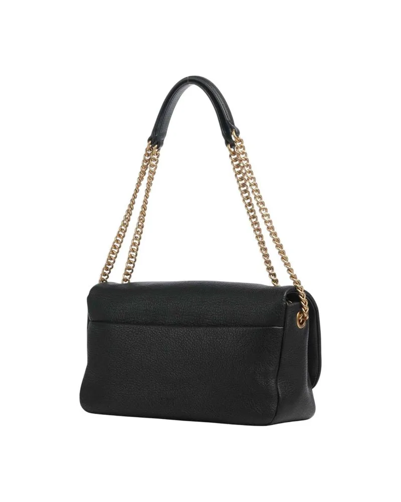 Pinko Leather Shoulder Bag — Black Black