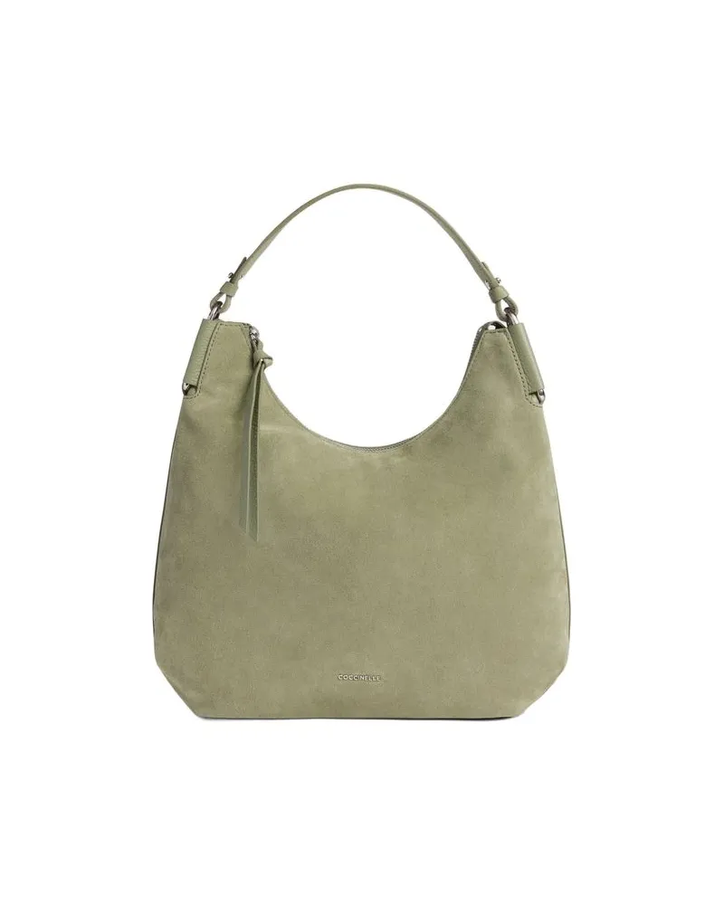 Coccinelle Rebekka Leather Shoulder Bag — Green Green