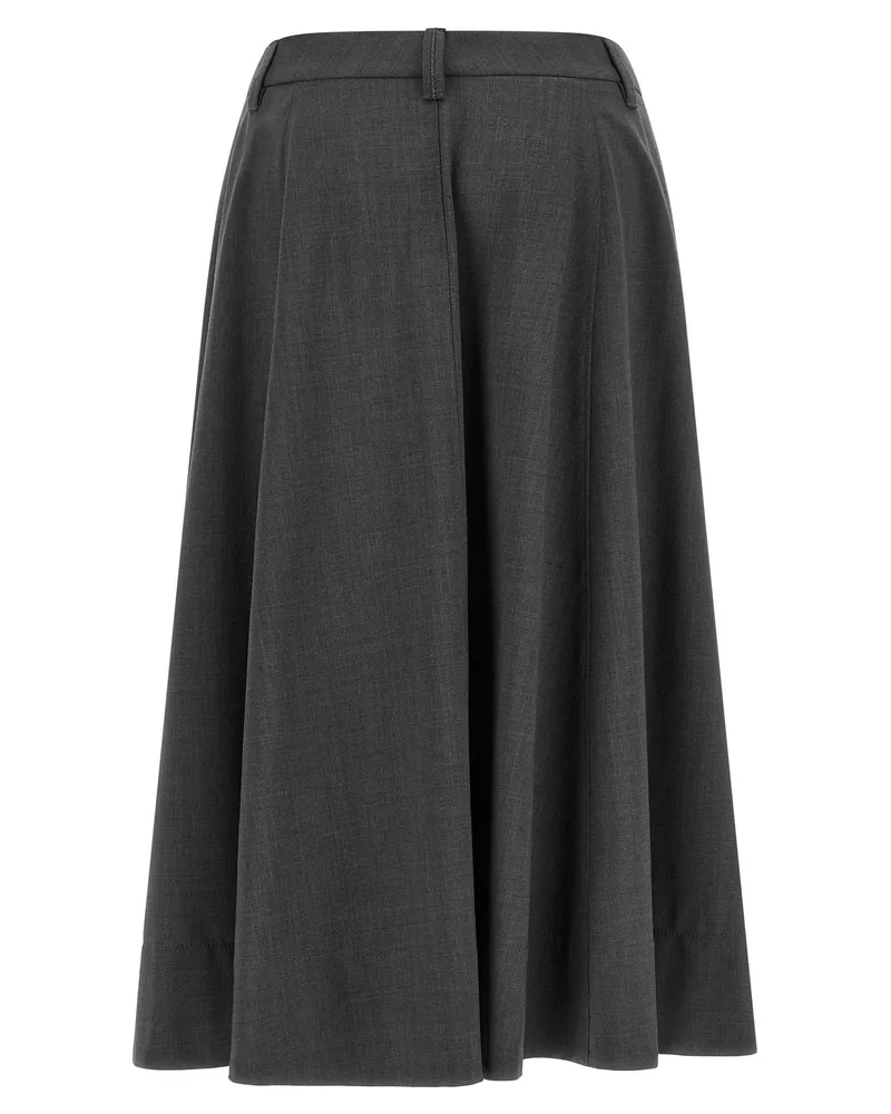 Brunello Cucinelli Skirt — Charcoal Charcoal