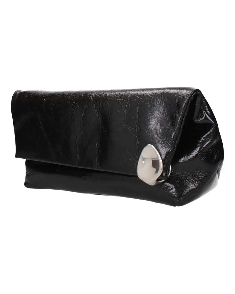 Jil Sander Women's Black Leather Clutch Bag Black