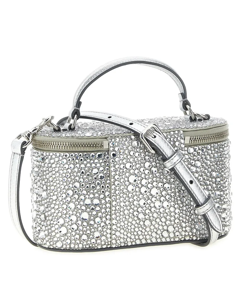 Valentino Garavani Vanity Top Handle Bag — Silver Silver