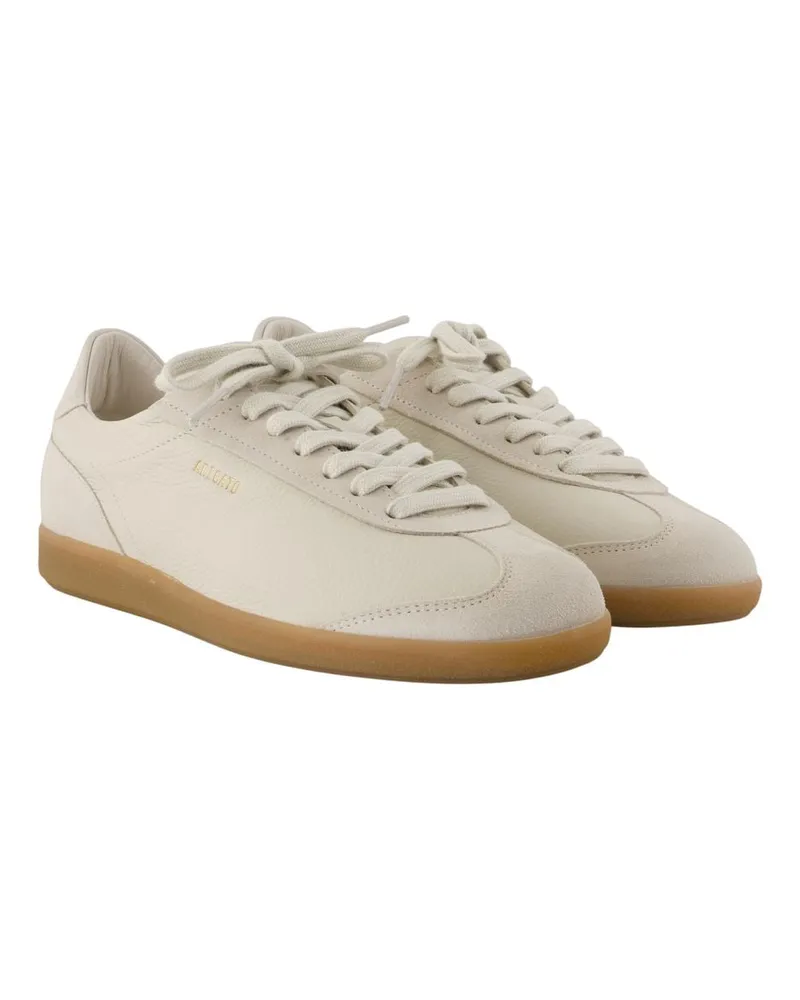 Axel Arigato Men's Zane Sneakers -  Leather Beige Calfskin Shoes Beige