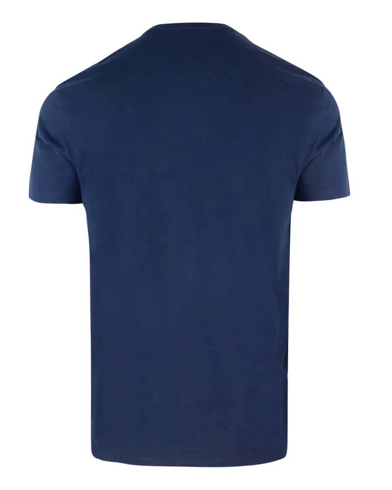 Lacoste Men T-Shirt Pima Blue Cotton T-Shirts And Polos Blue