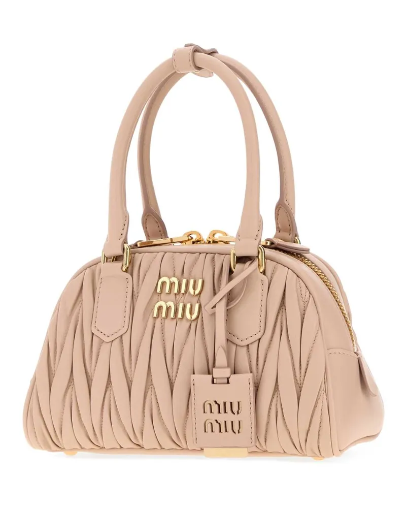 Miu Miu Women's Pink Nappa Leather Arcadie Handbag Cipria Borse A Mano Bag Pink