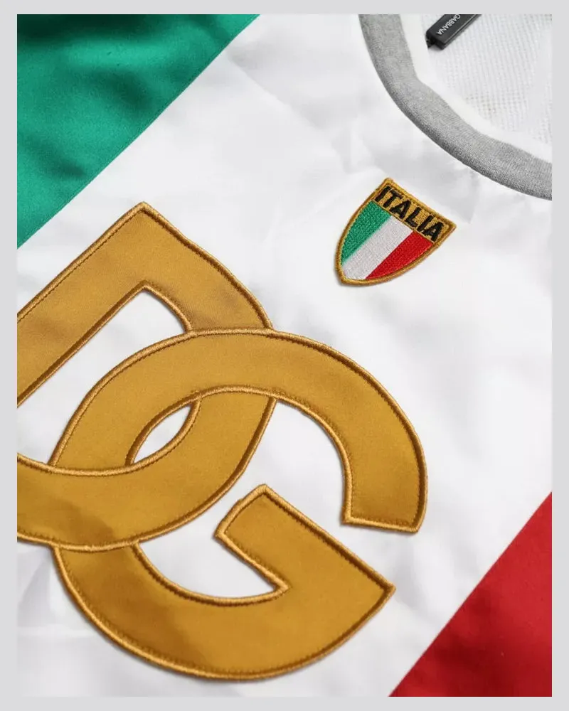 Dolce & Gabbana Italian Flag Logo Tank Top — White White