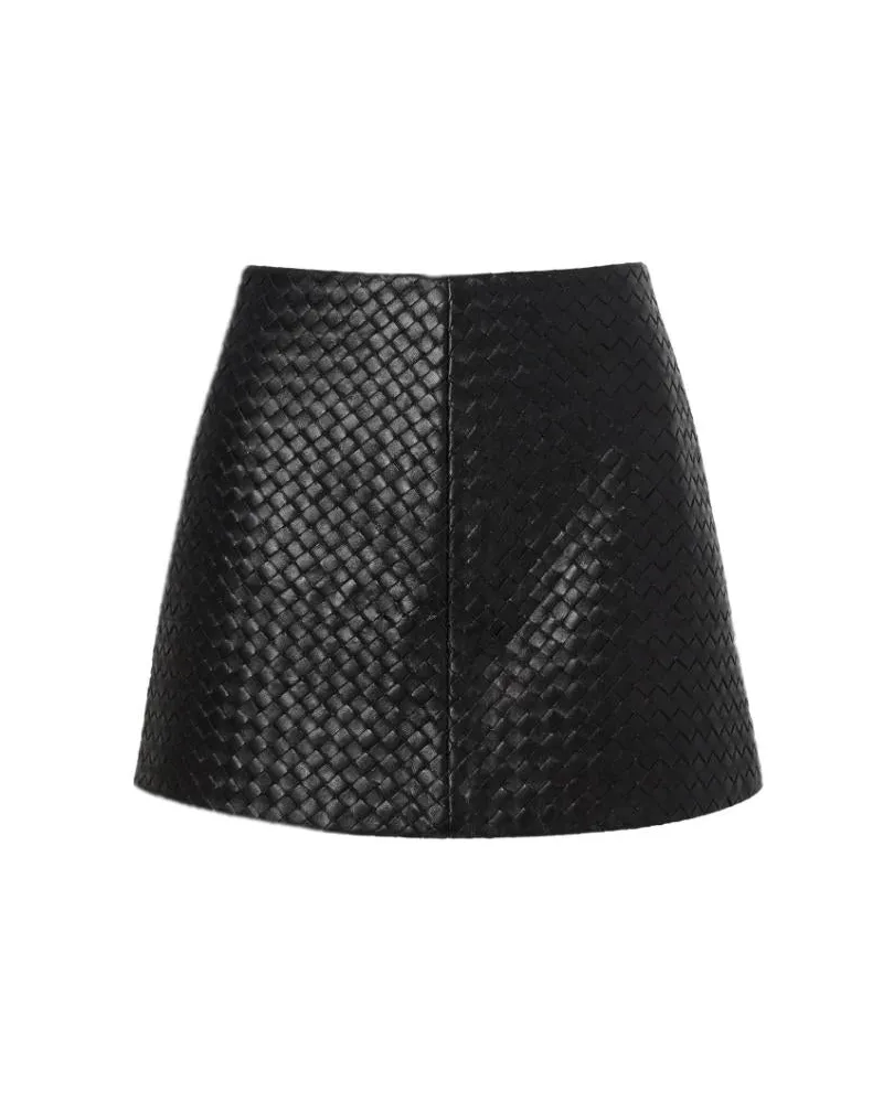Manokhi Women Skirt Lambskin Black Black