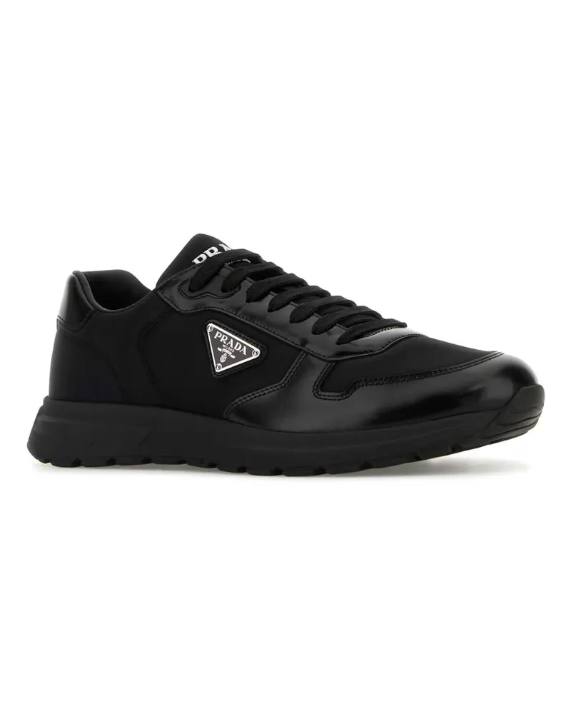 Prada Men's Black Nylon And Leather Prax 2.0 Sneakers Nero Recycledpolyamide-Calfleather Black