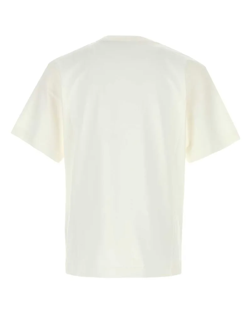 Burberry Men's Logo-Embroidered Cotton T-Shirt White White