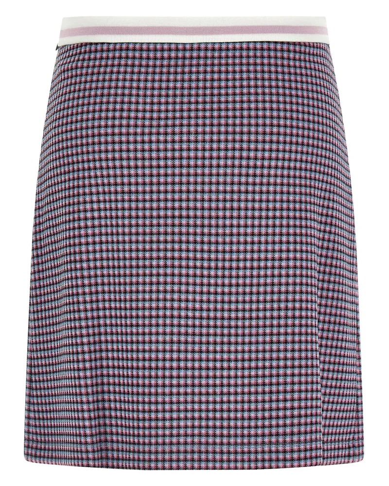 Marni Houndstooth Pleated Skirt — Navy Navy