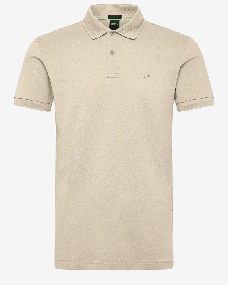 HUGO BOSS Cotton Polo — Beige Beige