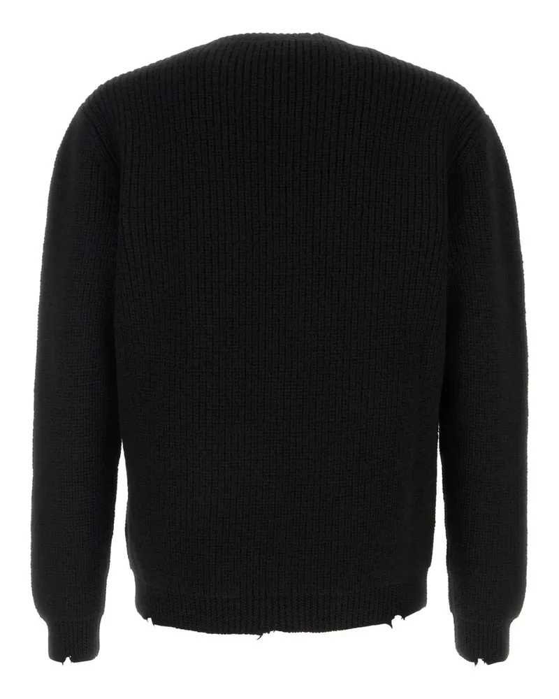 Prada Men's Black Wool Sweater Nero Wv-Ottone Maglieria Black