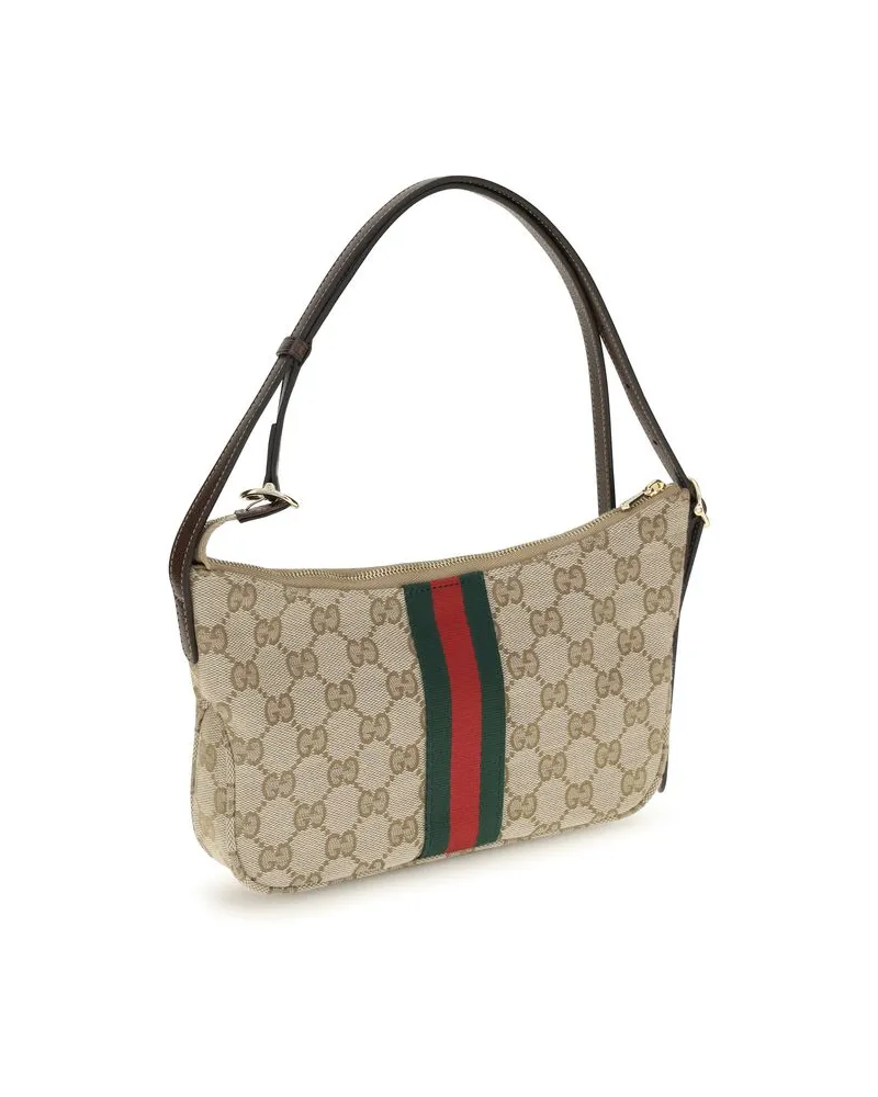 Gucci Men's Beige Fabric Shoulder Bag Beige