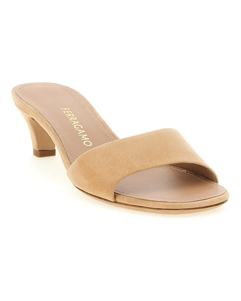 Ferragamo Tatiana Heel Sandal — Camel Camel