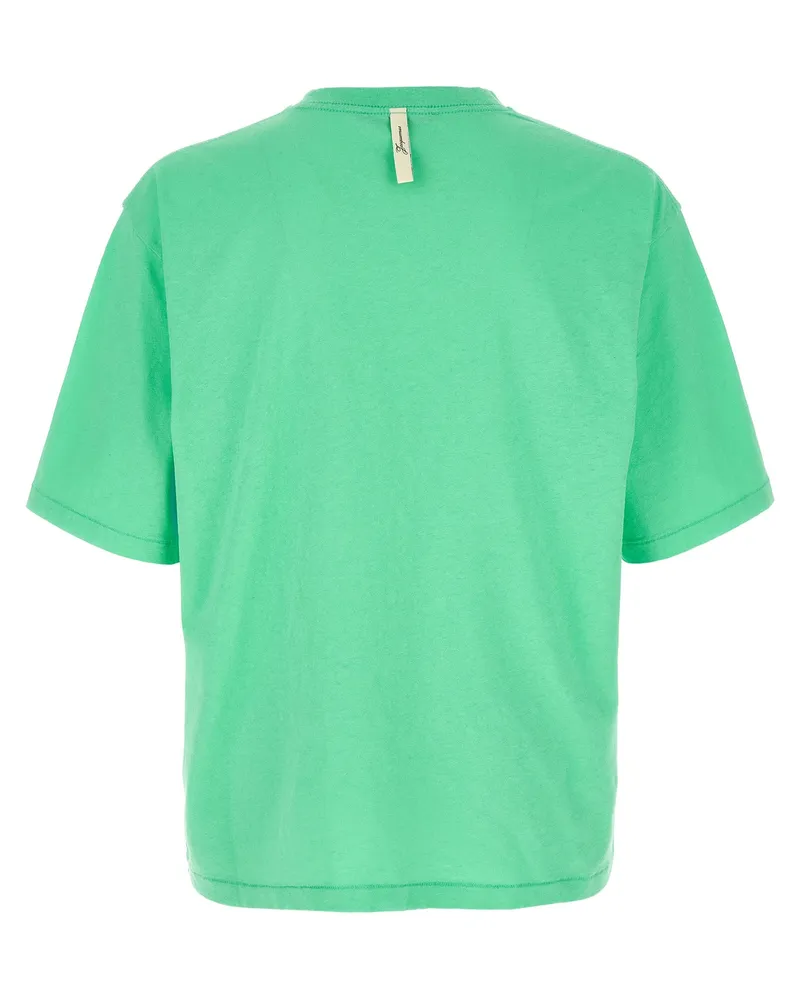 Jacquemus Men's Bicolor Cotton T-Shirt Green