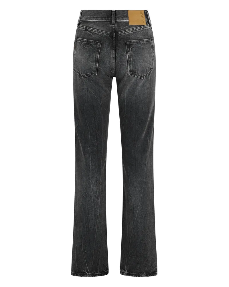 Haikure Women's Straight Jeans Black Organic Cotton Straight-Leg Black