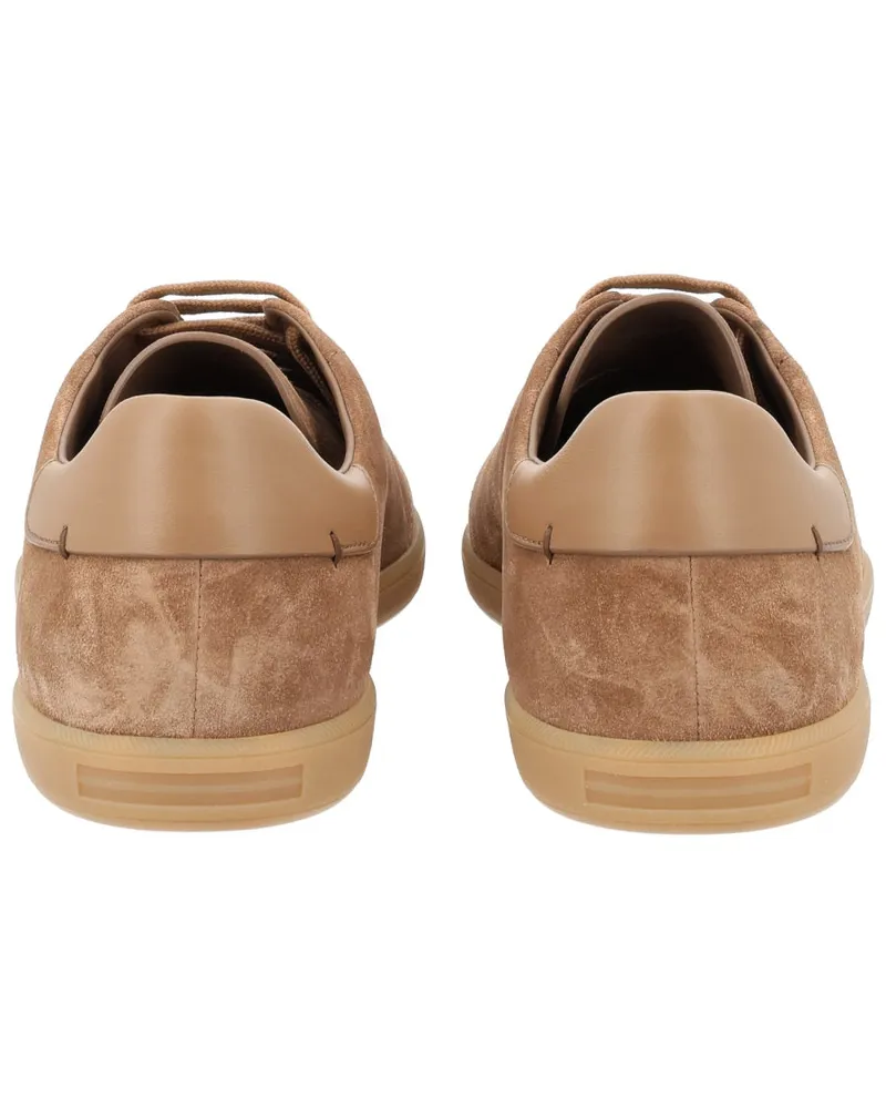 Ermenegildo Zegna Calf Leather Sneaker — Beige Beige