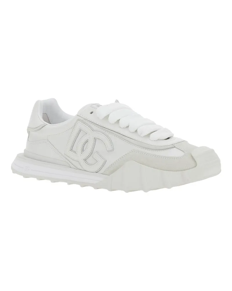 Dolce & Gabbana Leather Low-Top Sneaker — White White