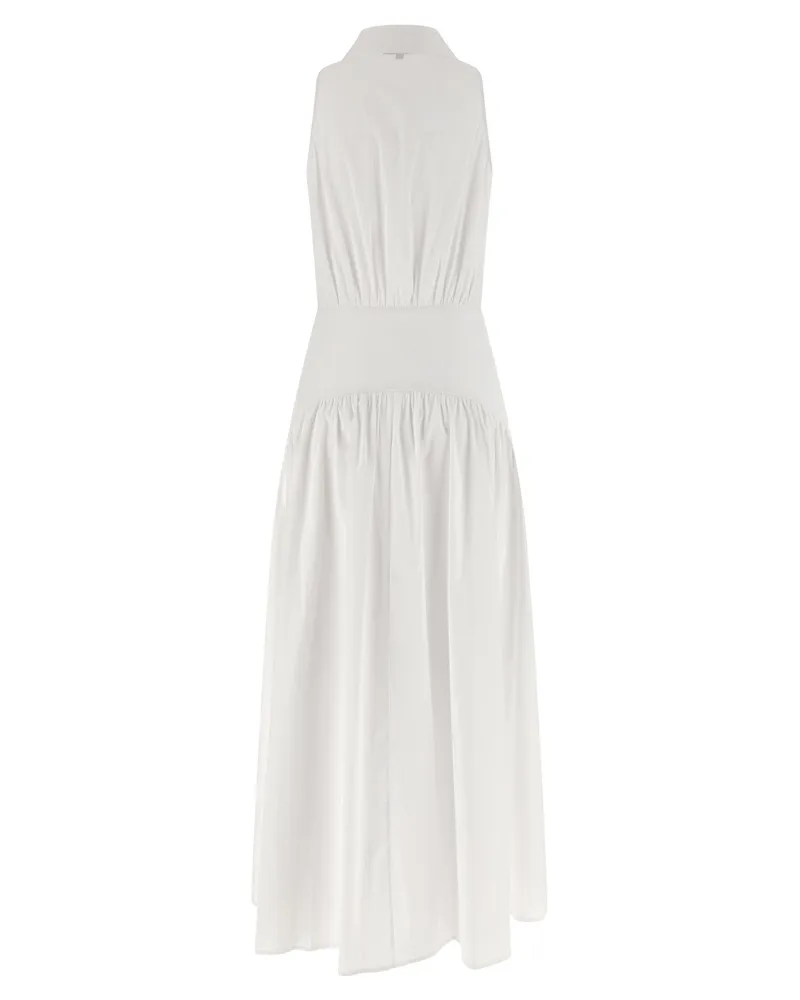 STAUD Women's White Cotton Midi Dress White