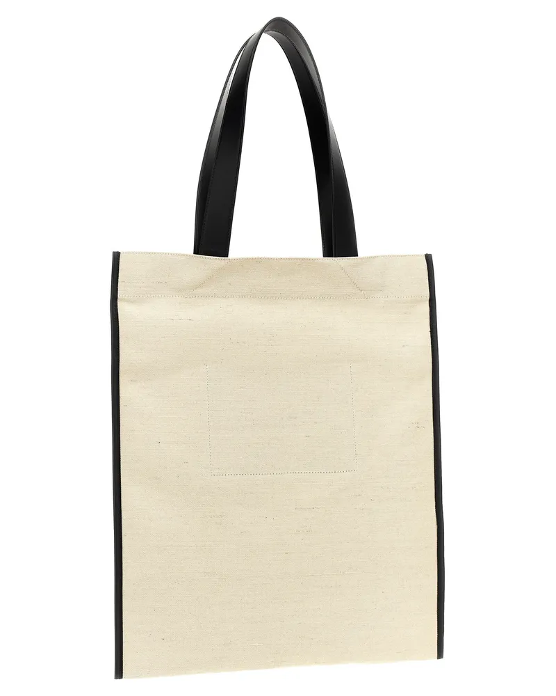 Jil Sander Women's Bicolor Jute Tote Bag Beige