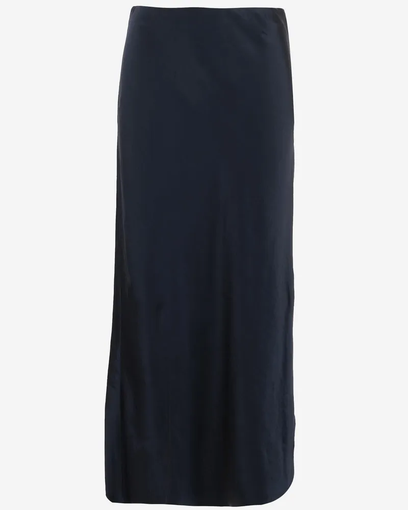 Vince Women's Skirt Long Acetate Navy Dark Naia Re-New Navy