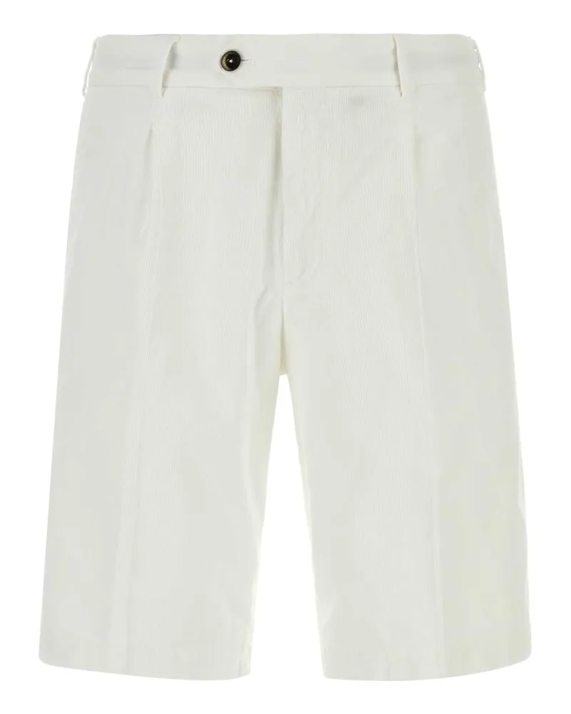 PT TORINO Stretch Corduroy Bermuda Shorts — White White