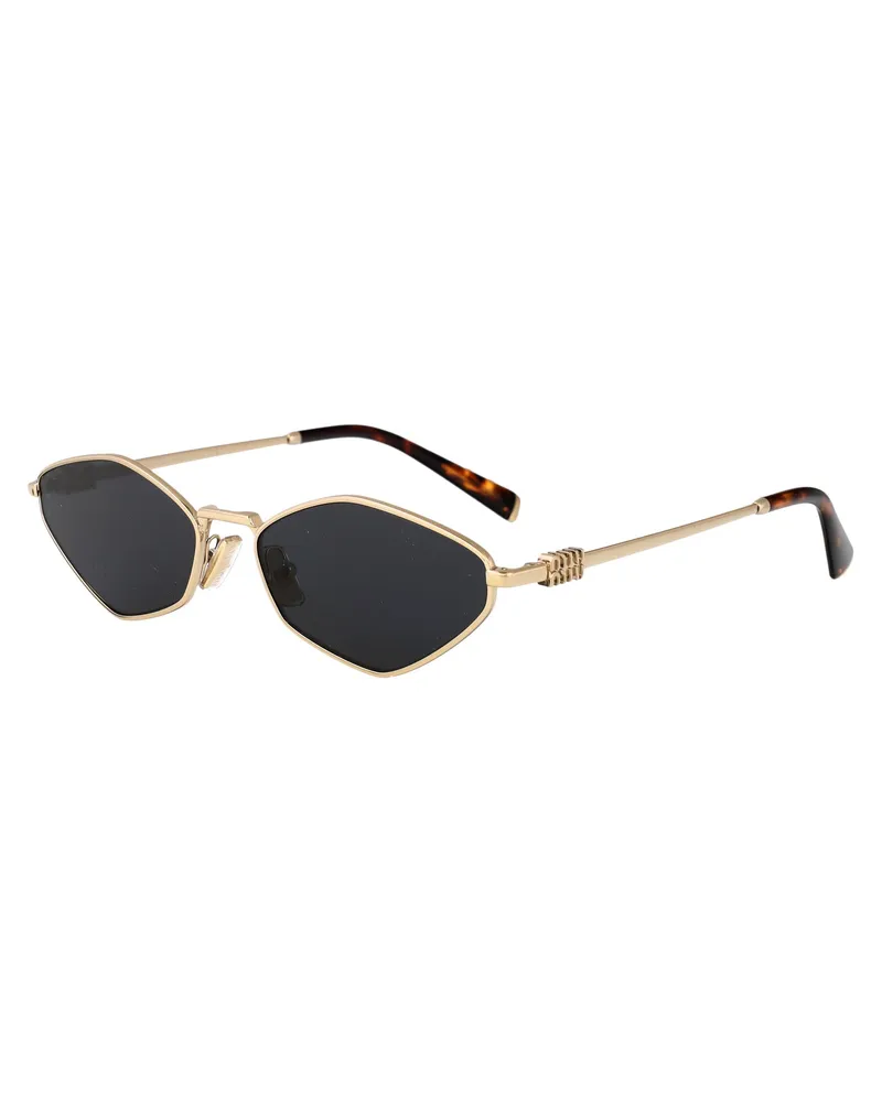 Miu Miu Women's Sunglasses 0mu 56zs Pale Gold Metal Gold