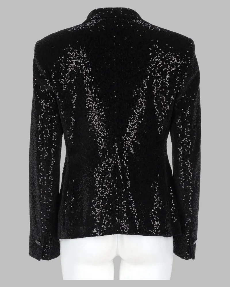 Tagliatore Women's Sequin Blazer Alicya Multicolour Sequins Jacket Black